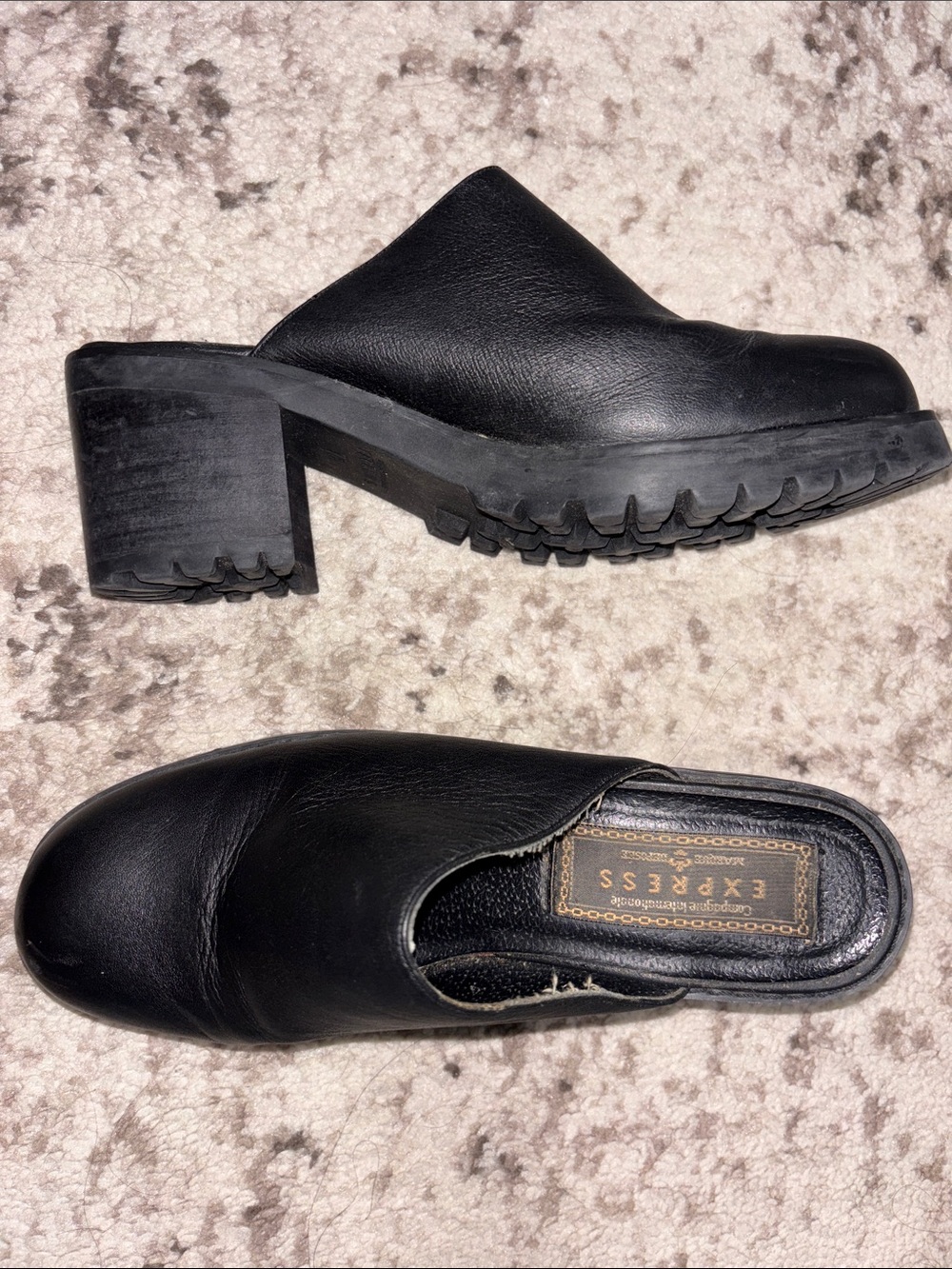VINTAGE COMPAGNIE INTERNATIONALE EXPRESS Metro Mules in Black